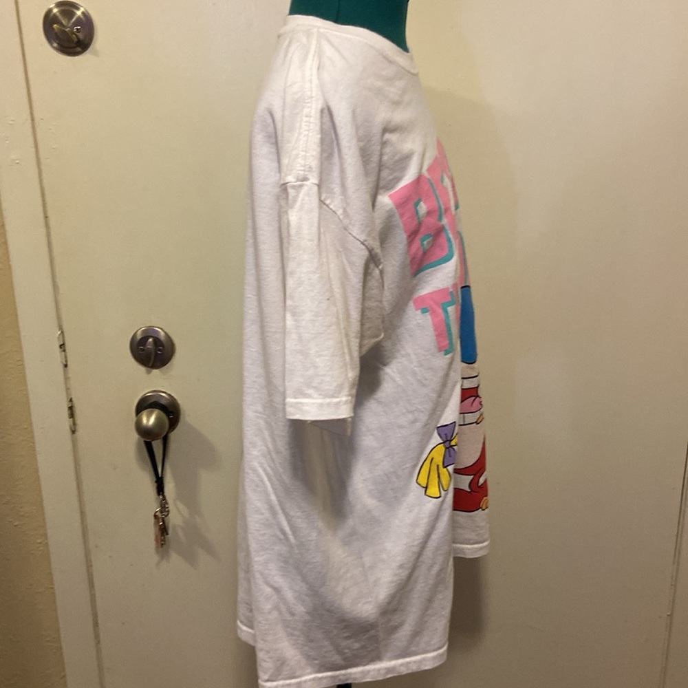 Vintage White T-Shirt Nickelodeon XL Short Sleeves w/Cartoon Characters - Picture 8 of 14